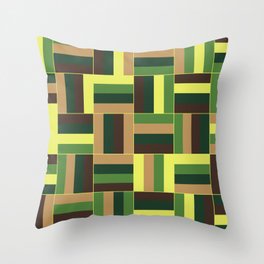 Jungle Basketweave Pattern Throw Pillow