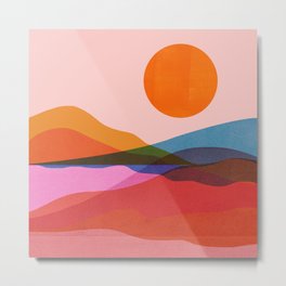 Abstraction_OCEAN_Beach_Minimalism_001 Metal Print | Wind, Wall Art, Contemporary, Homedecoration, Ocean, Mdoern, Scandinavian, Mountains, Sun, Joy 