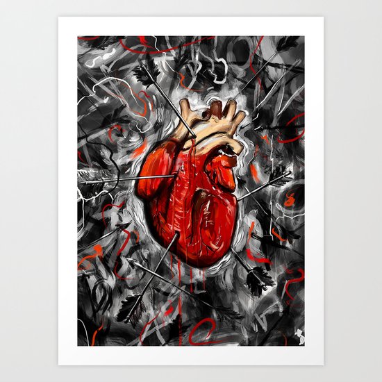 Heart & Arrows Art Print