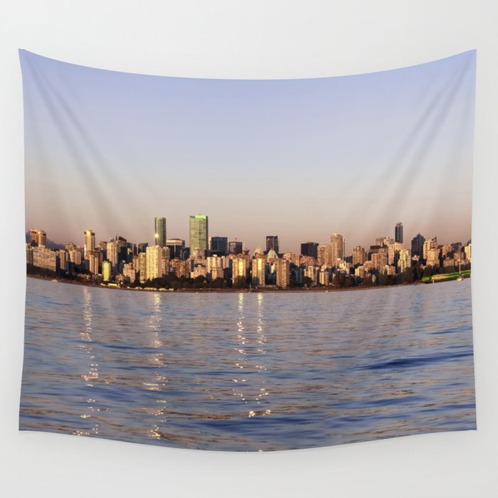 Vancouver Sunset Wall Tapestry