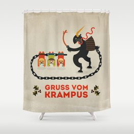 Gruss vom Krampus Shower Curtain