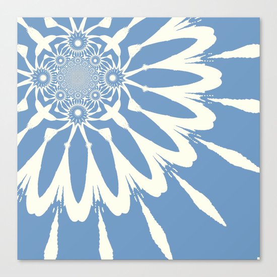 Subtle Blue Flower Canvas Print