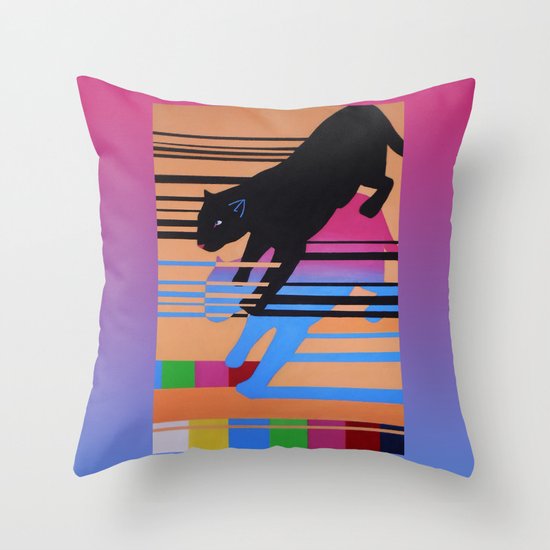 Black Panther Throw Pillow by Oxxygene Society6
