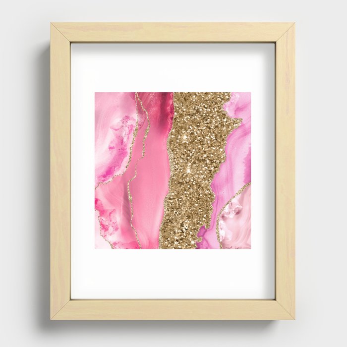 Agate Glitter Dazzle Texture 15 Recessed Framed Print
