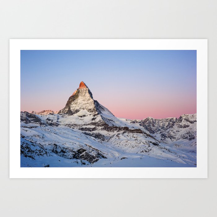 Matterhorn at sunrise Art Print