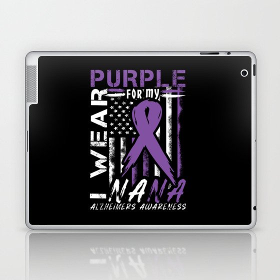 Purple For My Nana Alzheimer Alzheimer's Awareness Laptop & iPad Skin