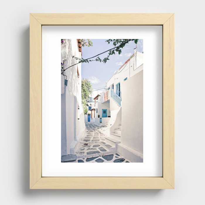 Santorini Oia Recessed Framed Print