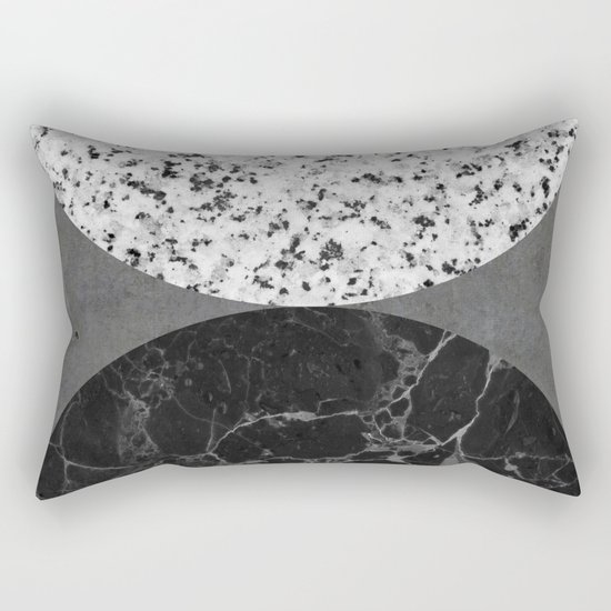 Marble, Granite, Concrete Abstract Rectangular Pillow