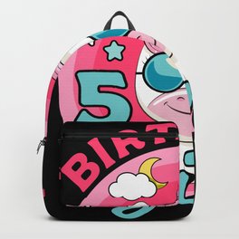 Birthday Unicorn 5 Year Gift Backpack | Graphicdesign, Unicorngirl, Birthday, Unicorn, 5Thbirthday, Birthdaygirl, Girlshirt, Born2015 