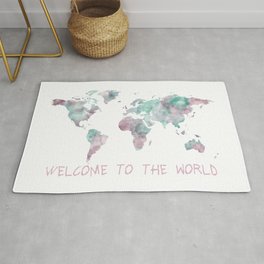 Pastel Map II - Cotton Candy Rug