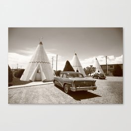 Route 66 - Wigwam Motel 2012 #2 Sepia Canvas Print