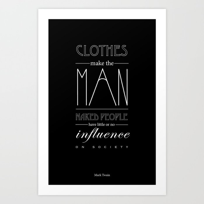 Naked People have little or no influence Art Print