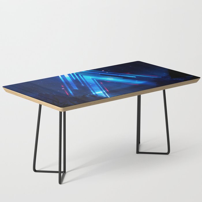 Neon landscape: Blue Triangle Coffee Table