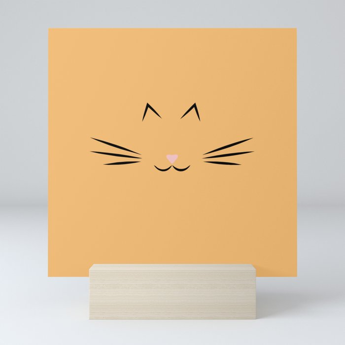 Feline Fine- Orange Mini Art Print