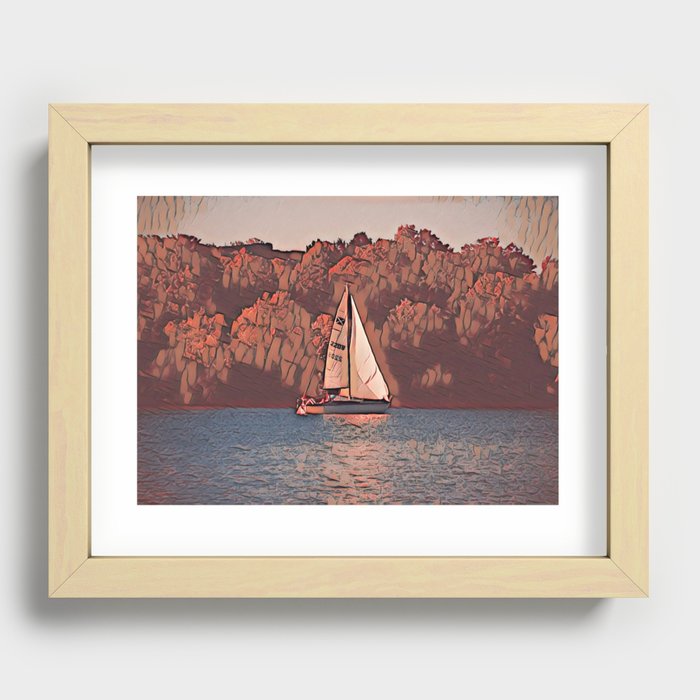 Sailing 5 Recessed Framed Print