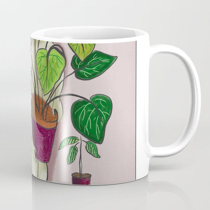 boys with love for plants illustration painting Coffee Mug