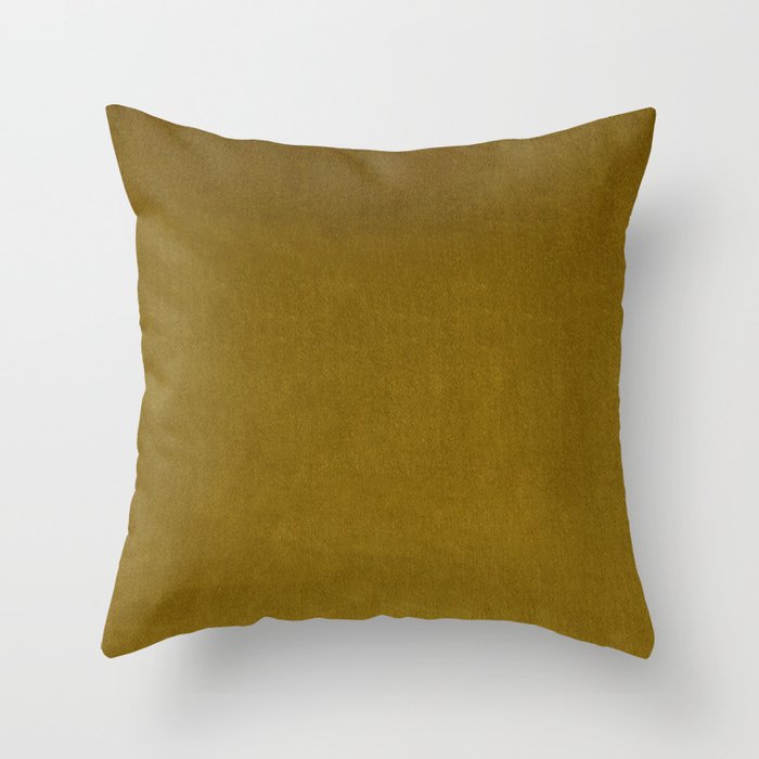 Mustard Velvet Throw Pillow