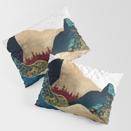 Malachite Mountains Pillow Sham