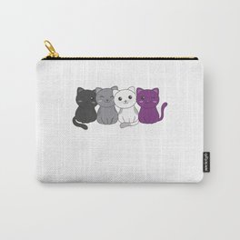 Asexual Flag Pride Lgbtq Cute Cat Carry-All Pouch