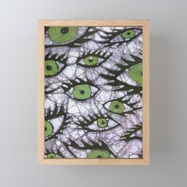 green eyes batik Framed Mini Art Print