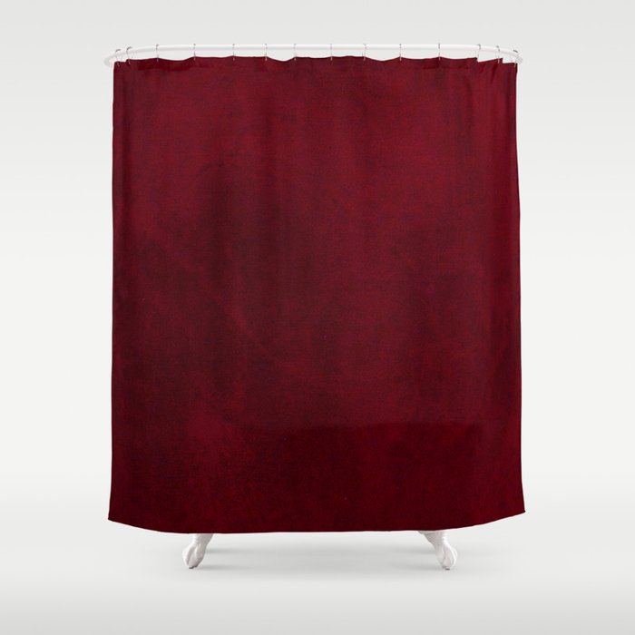 Velvet Design Red Dark Burgundy Shower Curtain By Pavlova