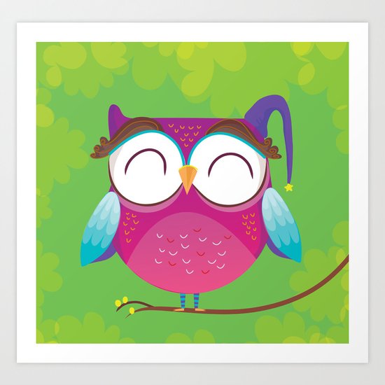Night owl Art Print