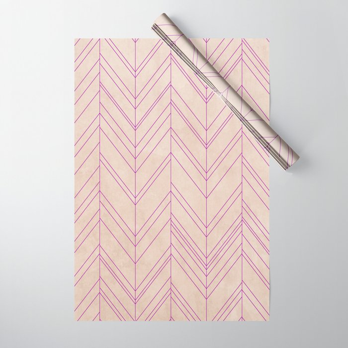  Watercolor Purple And Blush Pink Chevron Zigzag Herringbone Pattern Geometrical Abstract Wrapping Paper