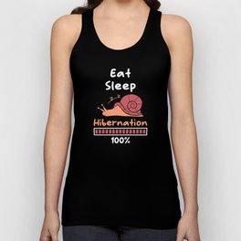 Eat Sleep Hibernation 100 Snail Unisex Tank Top