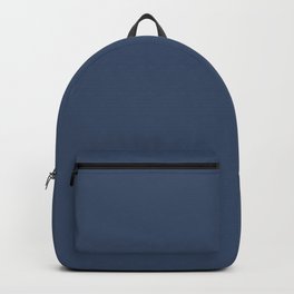 Ensign Blue navy solid color. Classic plain pattern  Backpack