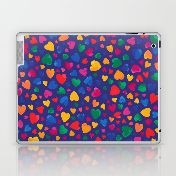 Rainbow Hearts Laptop & iPad Skin