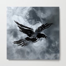 Turbulent Night Metal Print | Graphicdesign, Abstract, Bird, Clouds, Stormy, Fly, Graphic Design, Sky, Birds, Animal 