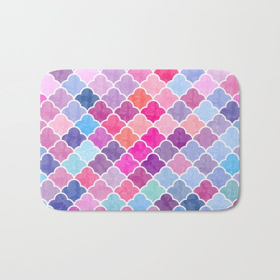 Watercolor Lovely Pattern CII Bath Mat