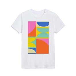 Simple Colorful Shapes Design Kids T Shirt