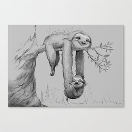 Sloth Swing Canvas Print