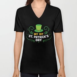 My First St Patricks Day Cute Baby V Neck T Shirt