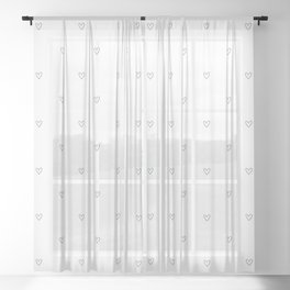 Cute Hearts Pattern Sheer Curtain