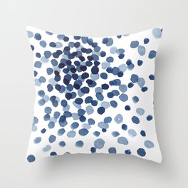 Explosion of Blue Confetti Throw Pillow
