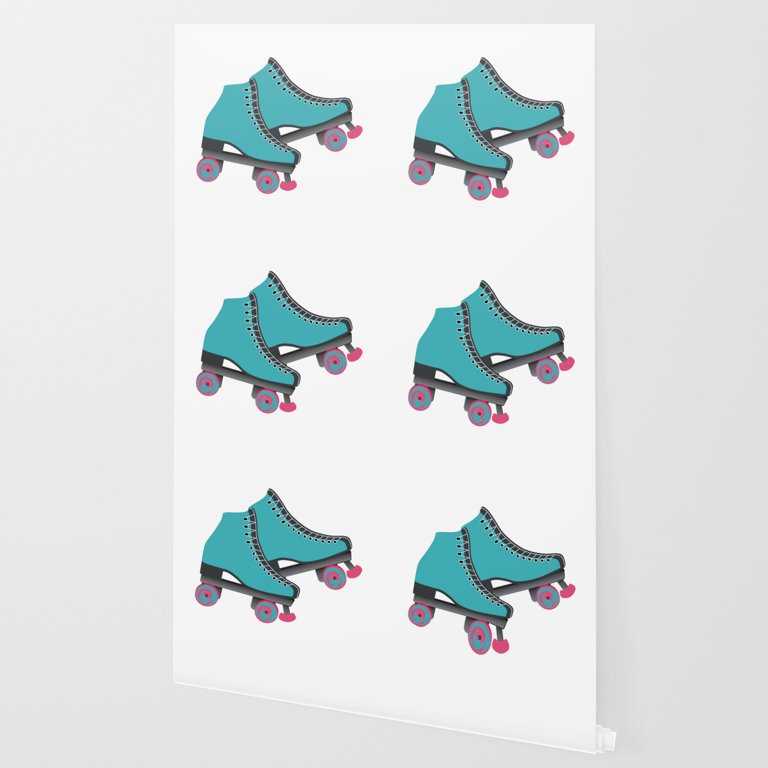 Pair Of Roller Skates Wallpaper By Mermaidmargo Society6