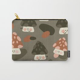 Retro cute mushroom - Surface pattern design Carry-All Pouch