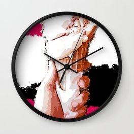 Graphic Grunge Series: Ice Cream Wall Clock