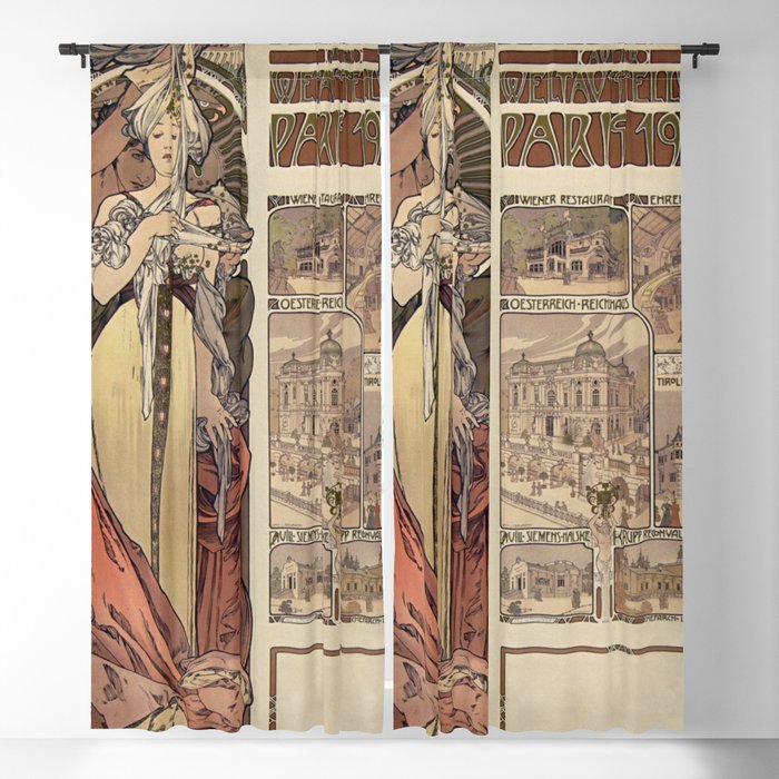 Österreich Alphonse MUCHA 1899 - AUSTRIA Poster Alfons Mucha Blackout Curtain