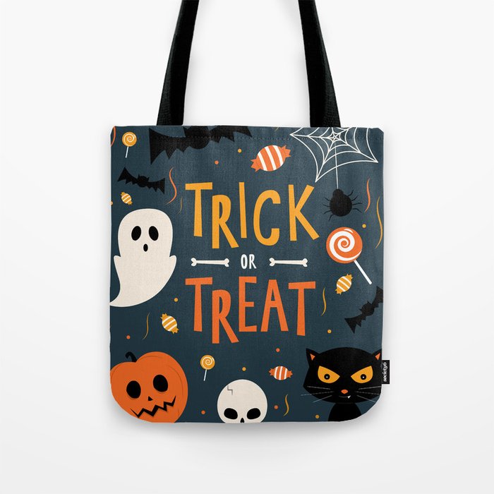 Trick or Treat Tote Bag by Cartoon Being | Society6