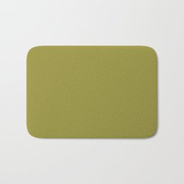 Dark Green-Yellow Solid Color Pantone Camping Gear 16-0544 TCX Shades of Yellow Hues Bath Mat