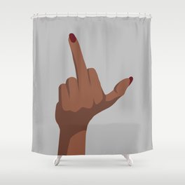 Middle finger modern Shower Curtain