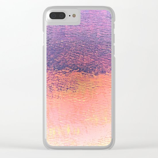 Playing With Pink And Purple Clouds Clear iPhone Case