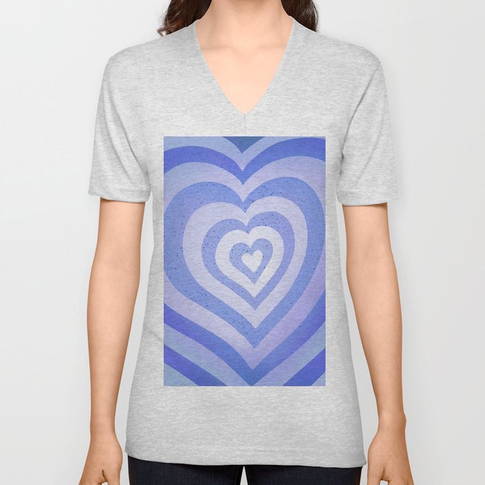 Winter Love Power - blue V Neck T Shirt