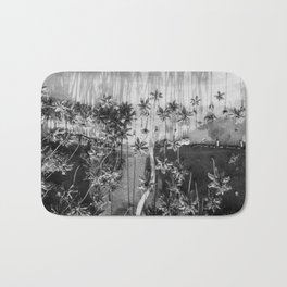 Tropical paradise in black and white | Las Terrenas Dominican Republic drone photography print Bath Mat | Shadow, Palmtree, Greyscale, Palm, Wanderlust, Paradise, Travel, Hdr, Trees, Shadowplay 