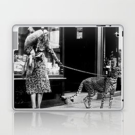 Woman Walking Pet Cheetah in London, 1939 Laptop Skin