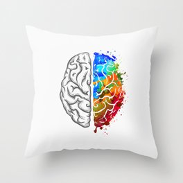 Creative Brain Throw Pillow