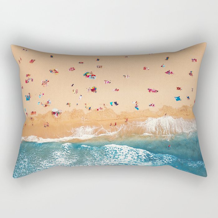 Summer Colors | Aerial Beach Rectangular Pillow